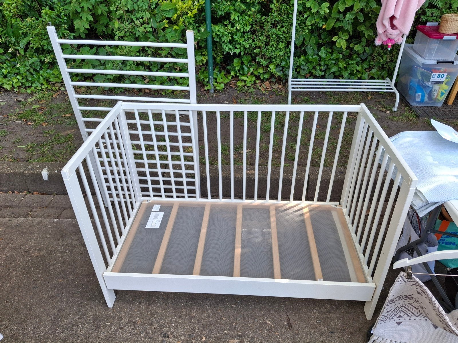 Ikea kinderbed met hoge spijlen, om te bouwen naar open bed, Kinderen en Baby's, Ophalen