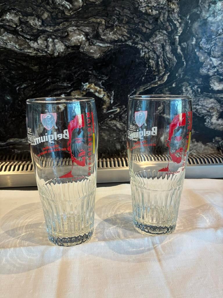 2 glazen, official beer 2018 Fifa world cup,, Verzamelen, Ophalen, Nieuw