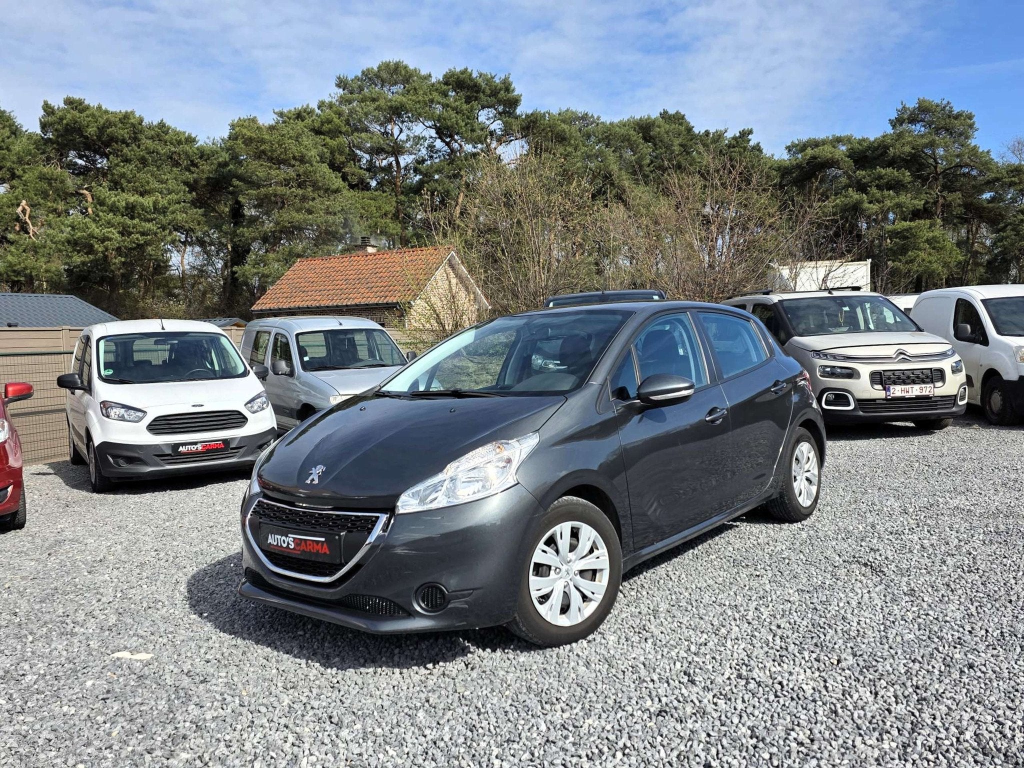 Peugeot 208 Benzine 82Pk Manueel Navigatie Airco *, Auto's, Euro 5, Stof, Gebruikt, Zwart
