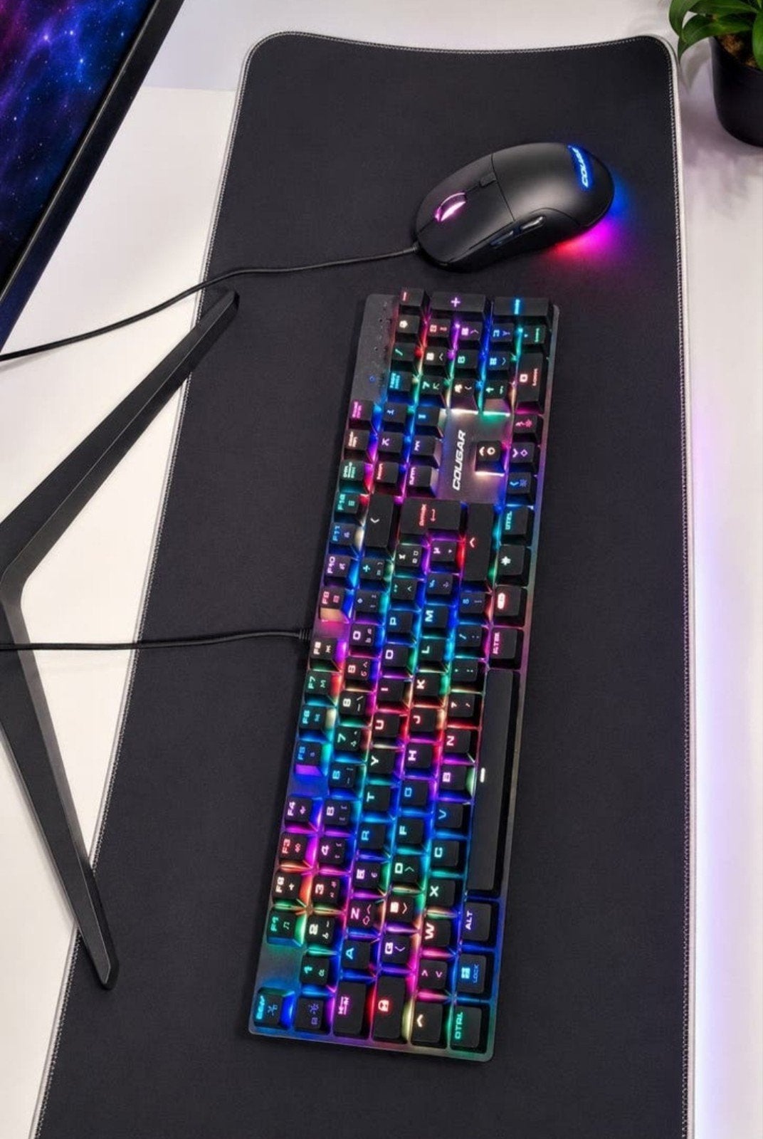 Clavier + Souris Gaming COUGAR COMBAT RGB – Très bon état –, Computers en Software, Toetsenborden, COUGAR, Gaming toetsenbord