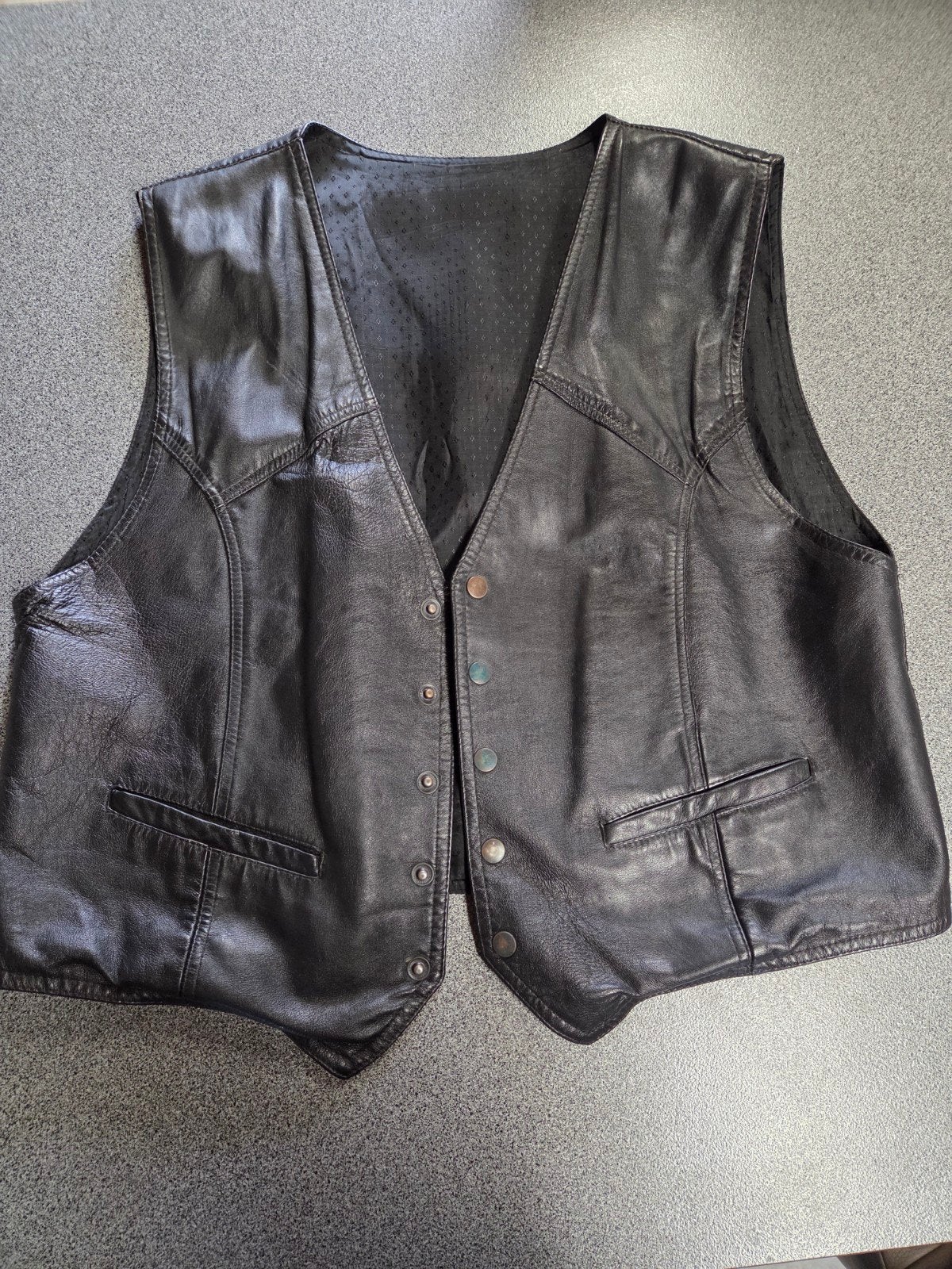 gilet en cuir, Enlèvement, Comme neuf, Taille 52/54 (L), Noir