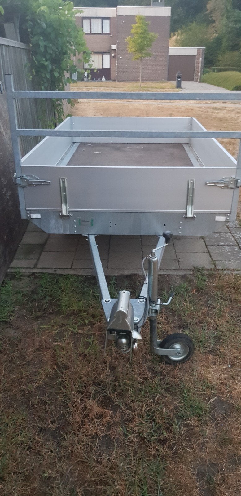 Aanhangwagen enkel as ongeremd 750 kg aluminiu met certifica, Auto diversen, Aanhangers en Bagagewagens, Ophalen, Zo goed als nieuw