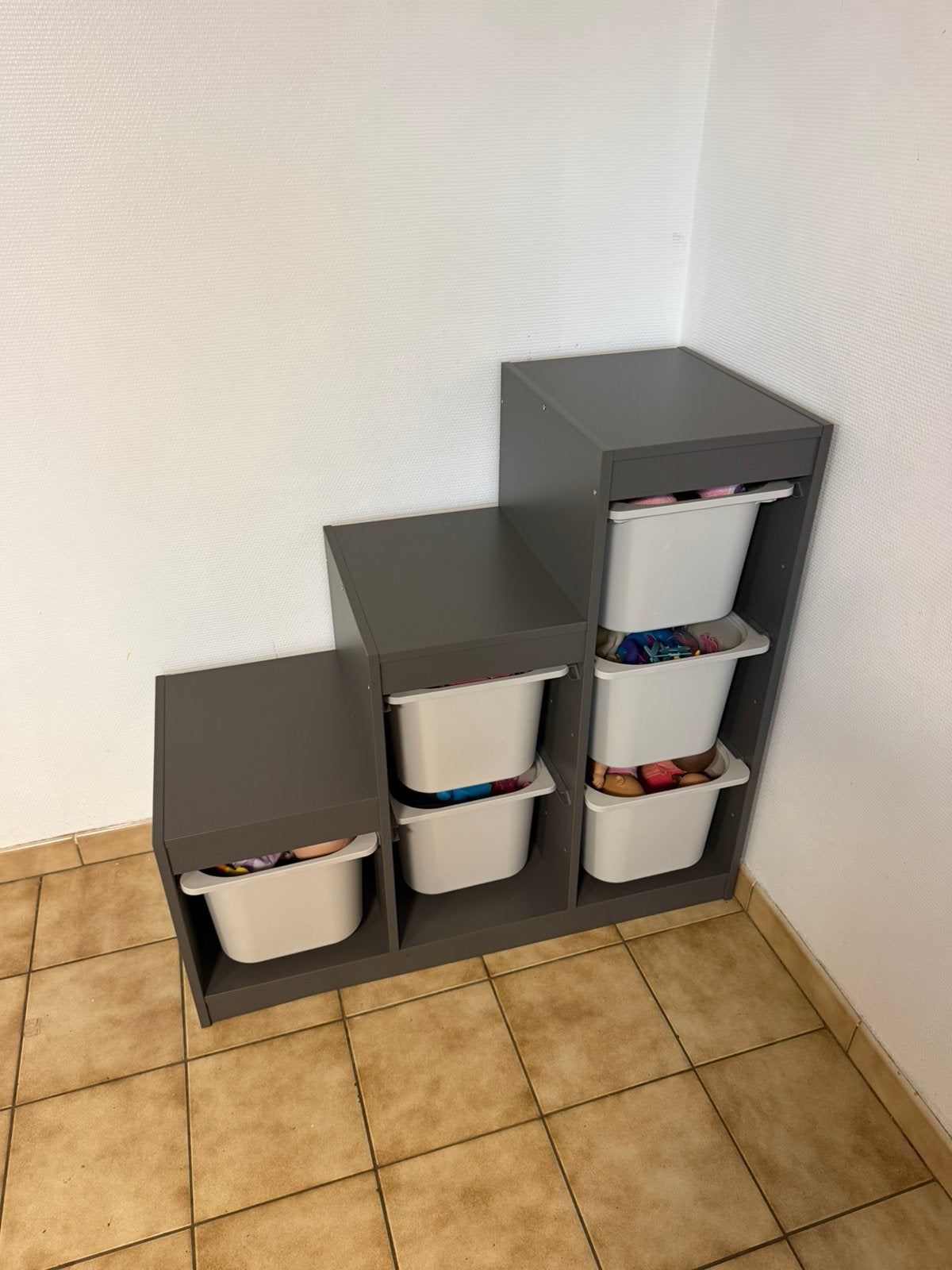 Meuble trofast ikea gris, Ophalen of Verzenden, Zo goed als nieuw