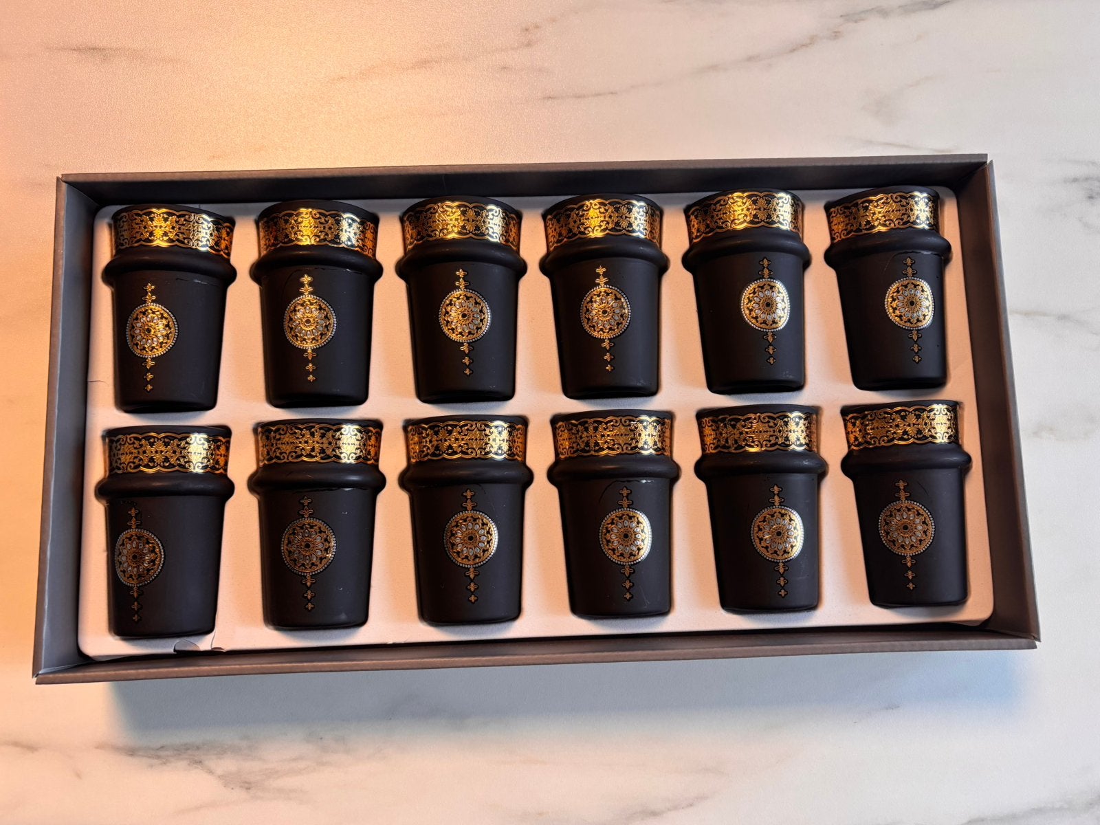 magnifiques ensembles de 12 verres à thé orientaux, neufs., Enlèvement ou Envoi, Neuf, Autres types