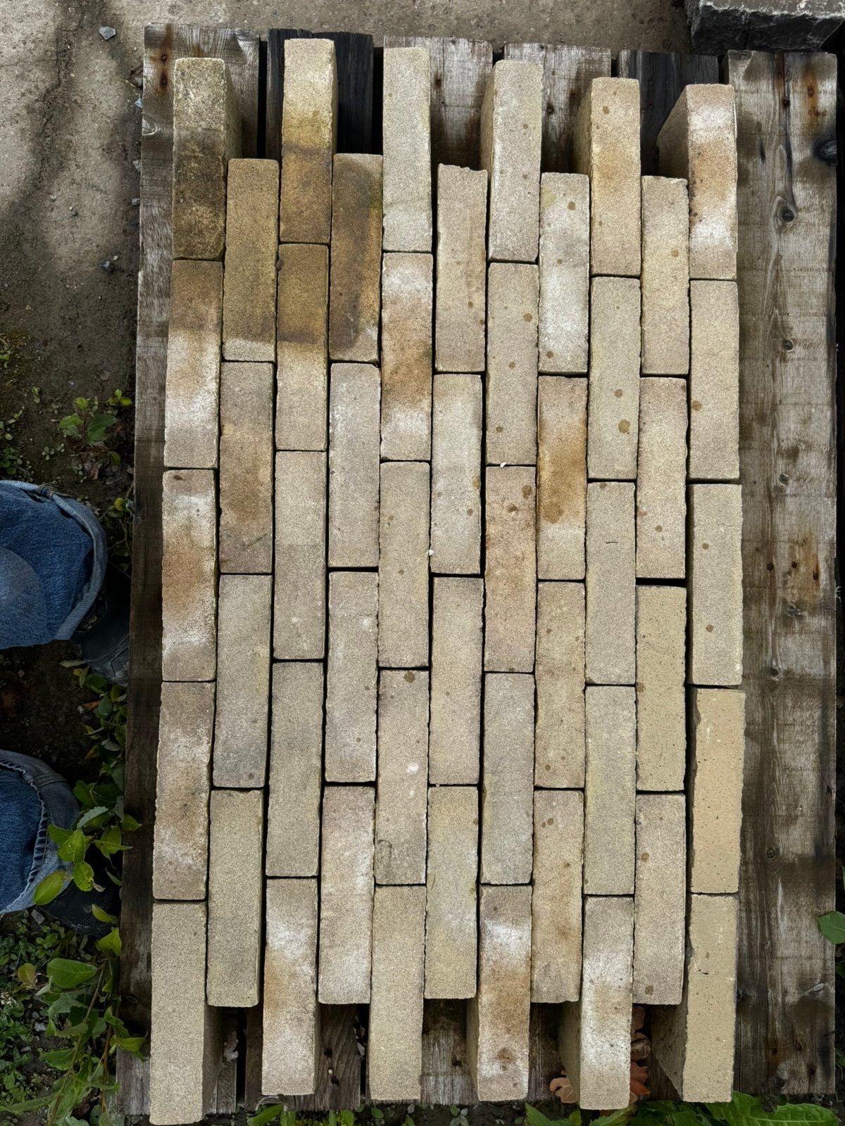 Gele kleiklinkers vandemoortele, Ophalen, Gebruikt