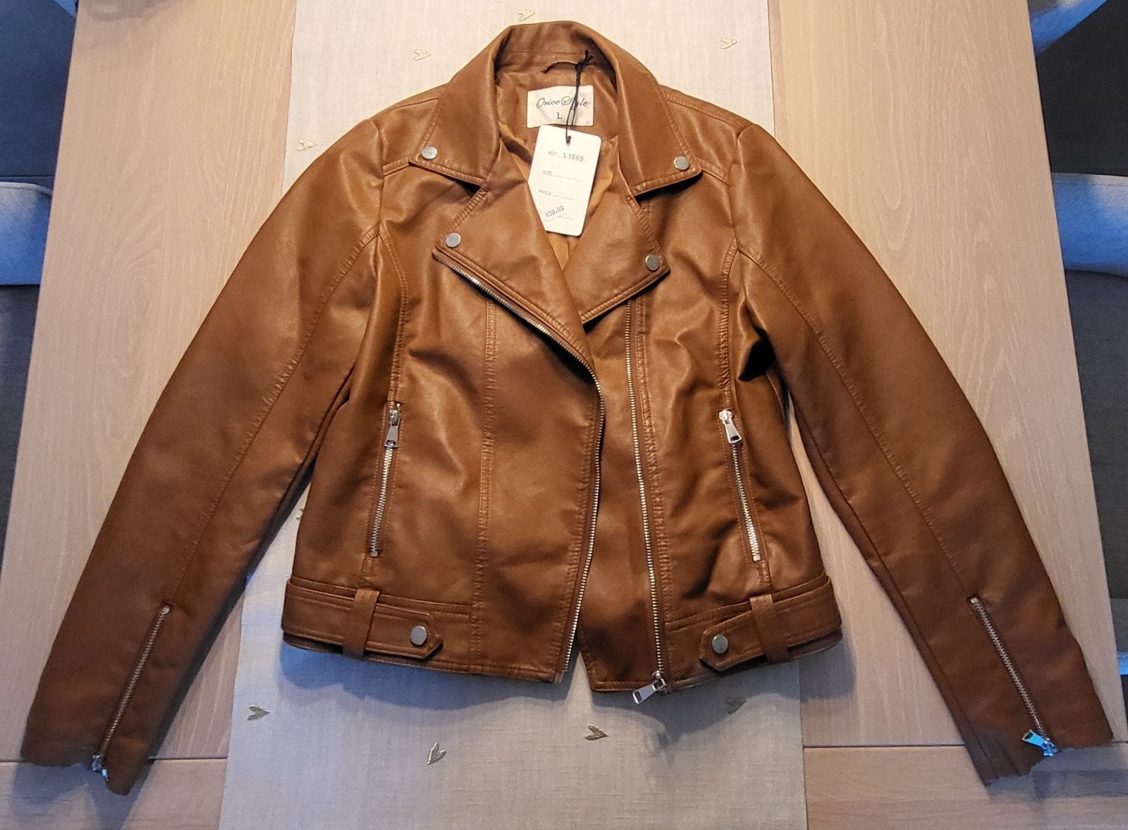 Lederen jasje Nieuw!, Kleding | Dames, Ophalen, Bruin, Orice Style, Maat 42/44 (L)