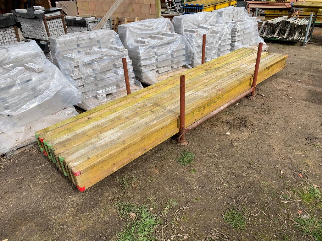 Doka - systeembalken H20 lengte : 390 cm, Doe-het-zelf en Bouw, Hout en Planken, Gebruikt, Ophalen