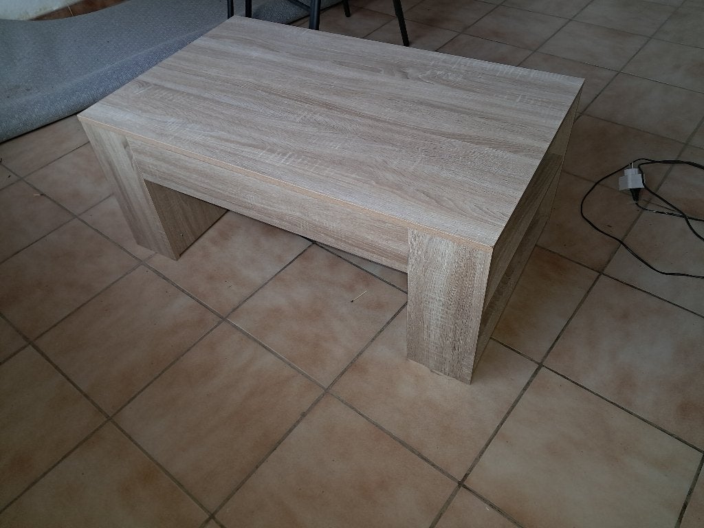 Moderne salontafel met licht eikeneffect, Ophalen, Rechthoekig