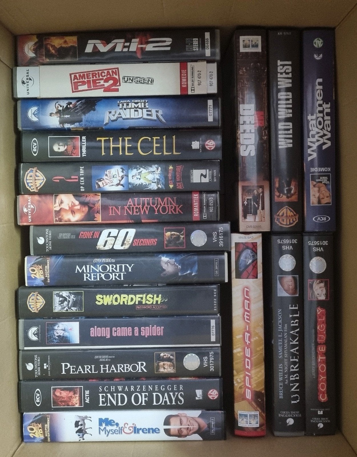 Mooie partij van 19 VHS videobanden, Enlèvement, Utilisé, VHS