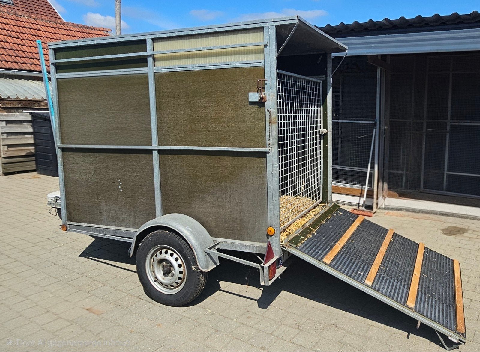 Ongeremde Trailer voor minipaardjes, schapen ..., Ophalen, Gebruikt