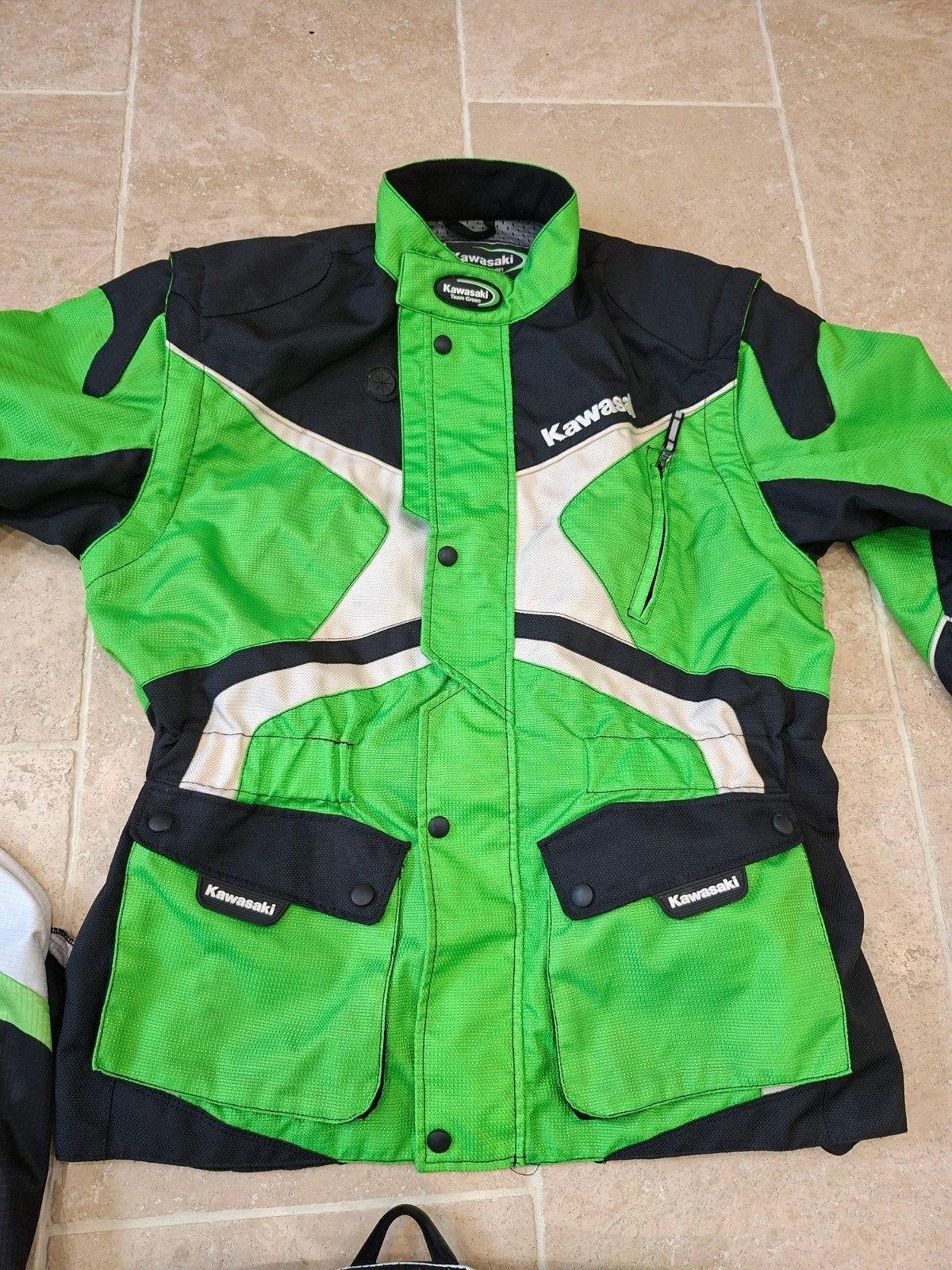 Tenue de moto Kawasaki Team Green - enduro - cross, Motos, Femmes, Seconde main, Enlèvement ou Envoi, Ensemble