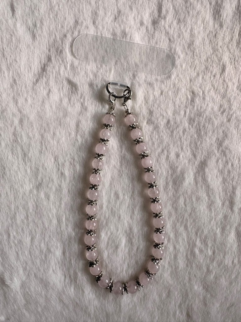 Cordon téléphonique en quartz rose, de luxe, 6 mm, 22 cm, Télécoms, Enlèvement ou Envoi, Neuf, Support de téléphone ou Accessoire