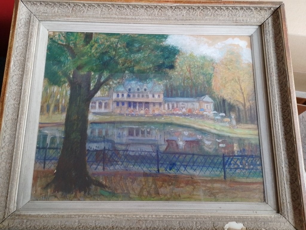 Johan Buning  1893 - 1963   Aquarel   Rivierenhof Deurne, Verzenden, Gesigneerd, Aquarel