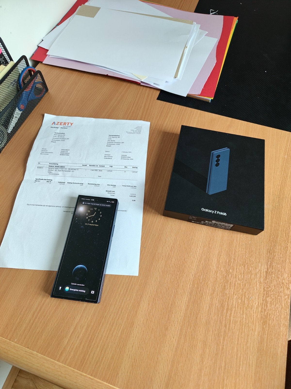 Samsung Galaxy Z Fold 6 bleu marine, Enlèvement, Galaxy Z Fold
