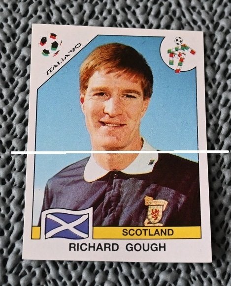 Panini Italia 90 Schotland Richard Gough, Verzenden, Nieuw, Poster, Plaatje of Sticker