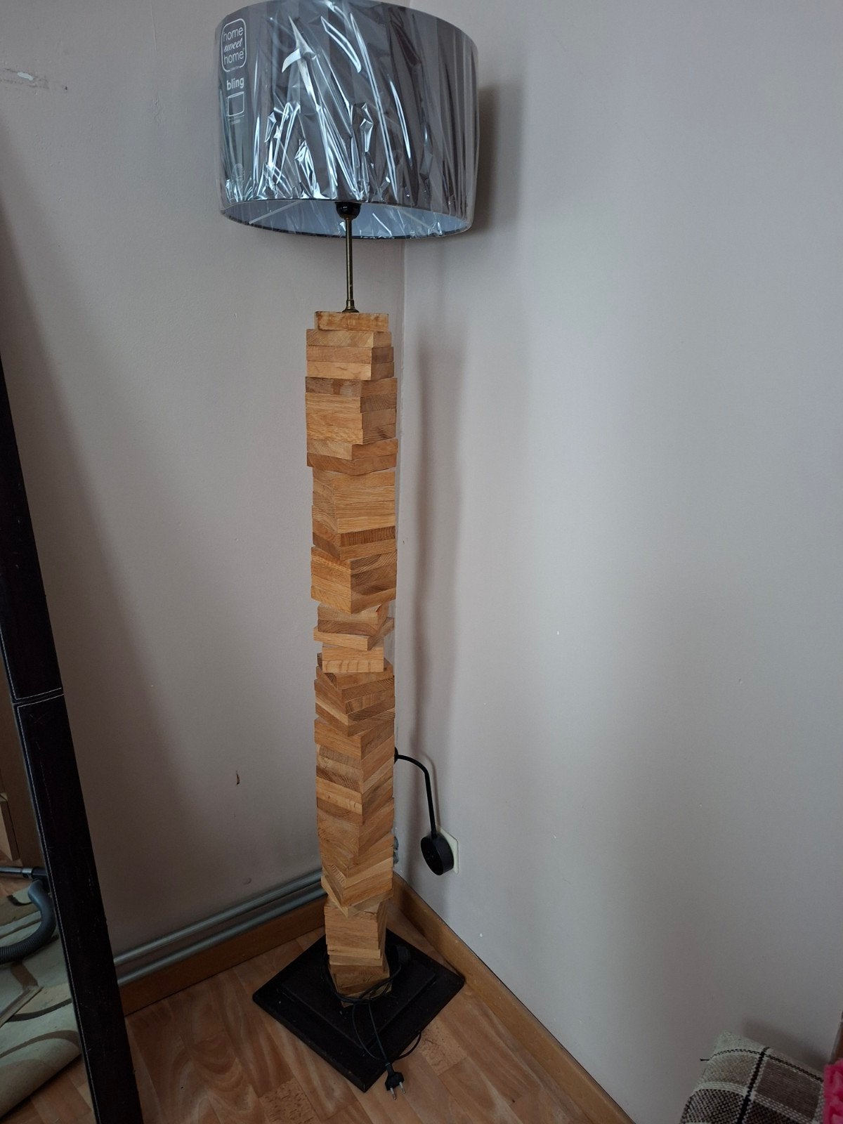 houten staande lamp, Ophalen