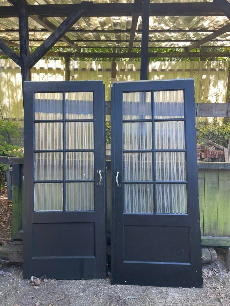 2 mooie deuren Te gebruiken als schuifdeur of tuin deur, Ophalen, Gebruikt, 120 cm of meer, Binnendeur