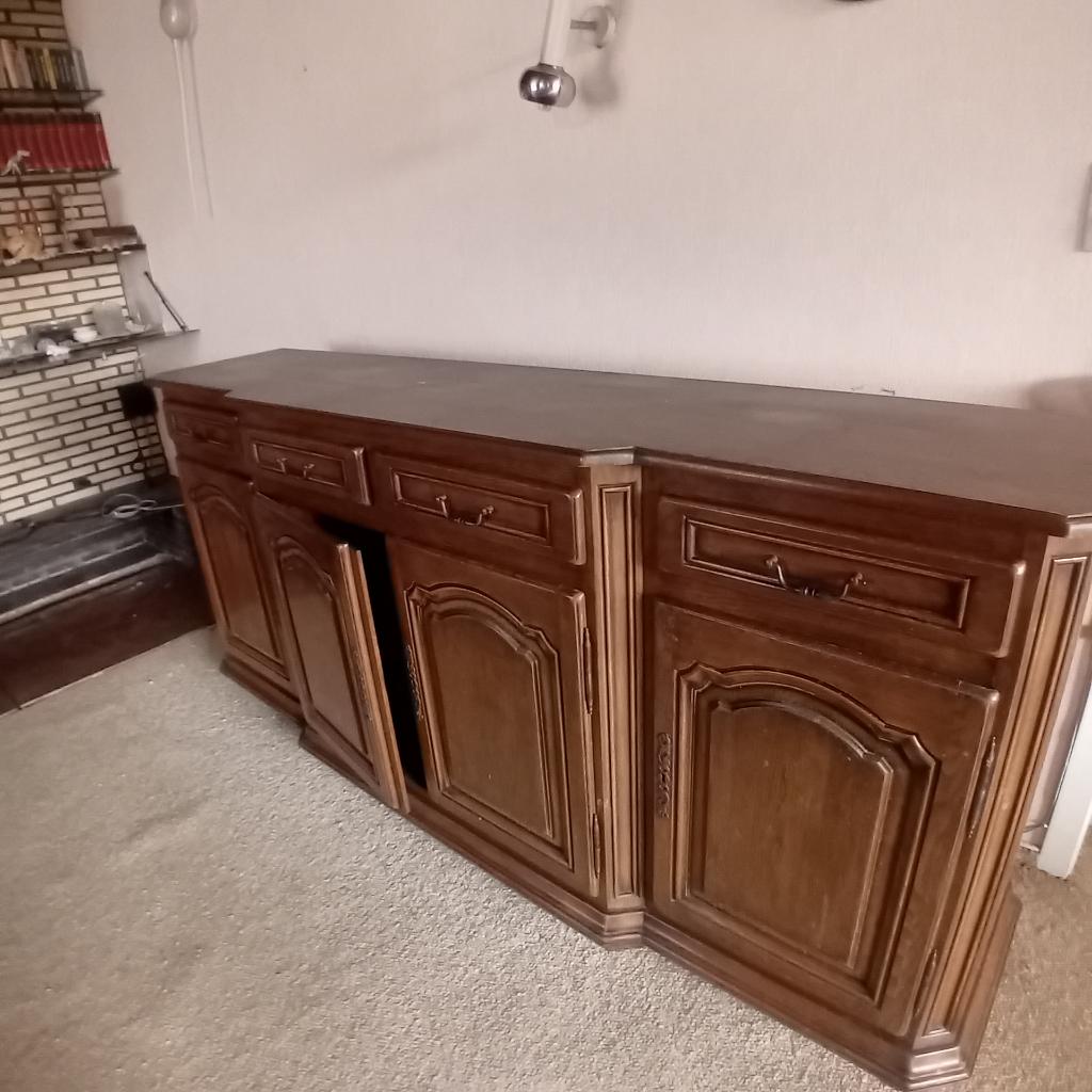 buffetkast, Huis en Inrichting, Kasten | Buffetkasten, Ophalen, Gebruikt, Met deur(en), Eikenhout