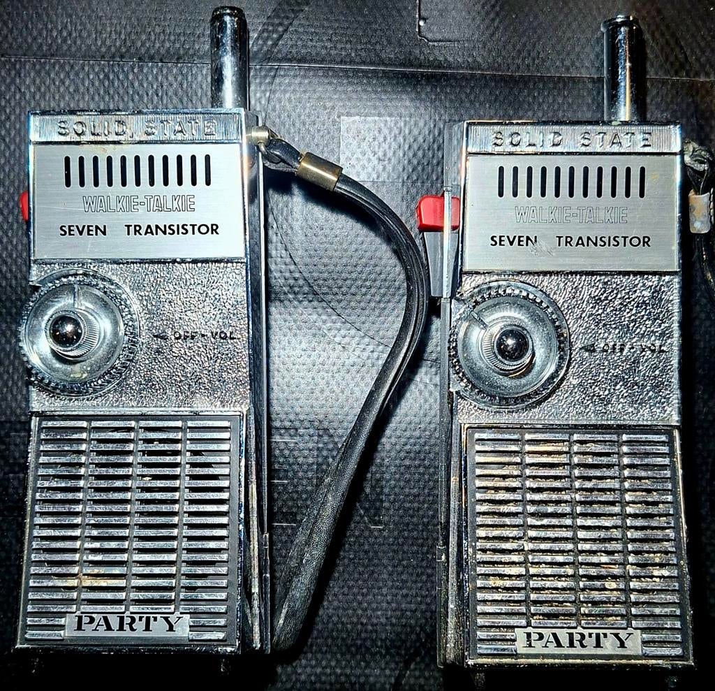 Paire de Talkies-walkies chromé vintage années 60/70, Enlèvement ou Envoi, Transistor