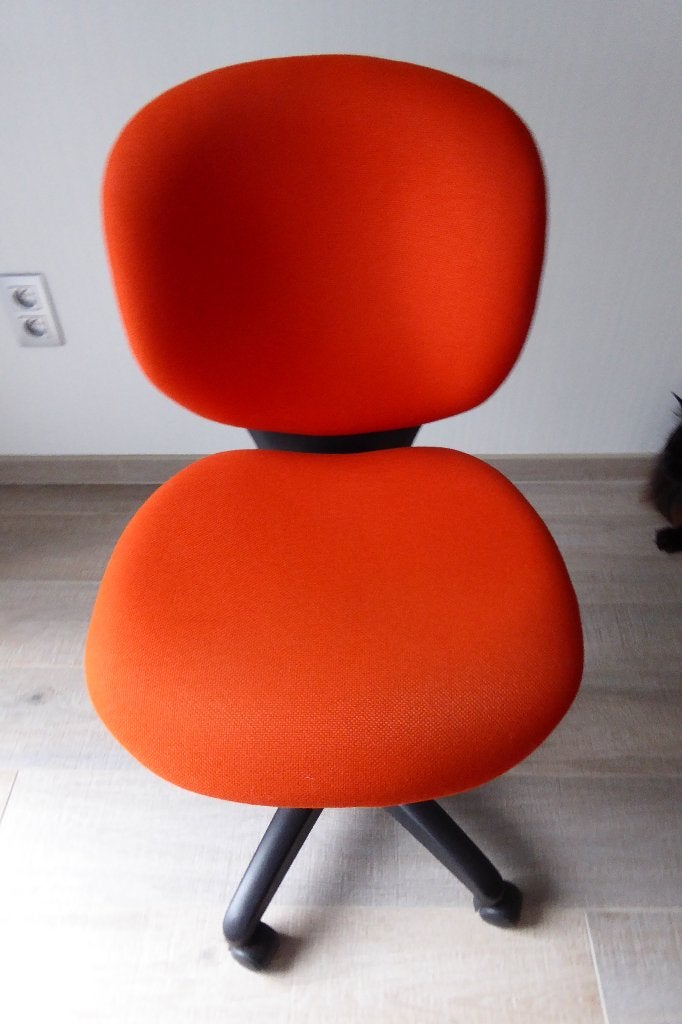 BUREAUSTOEL, Maison & Meubles, Chaises de bureau, Enlèvement, Comme neuf, Orange, Chaise de bureau