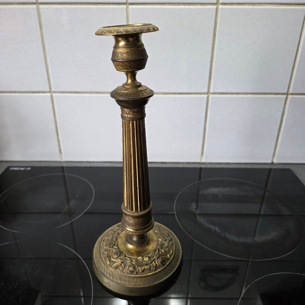 KOPEREN KANDELEAAR GEEL KOPER DIAMETER 12 CM, Ophalen of Verzenden, Koper