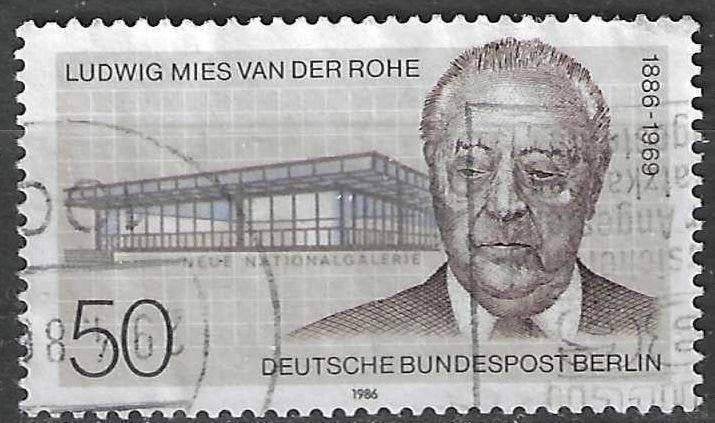 Duitsland Berlijn 1986 - Yvert 714 - L. M. van der Rohe (ST), Verzenden, Gestempeld