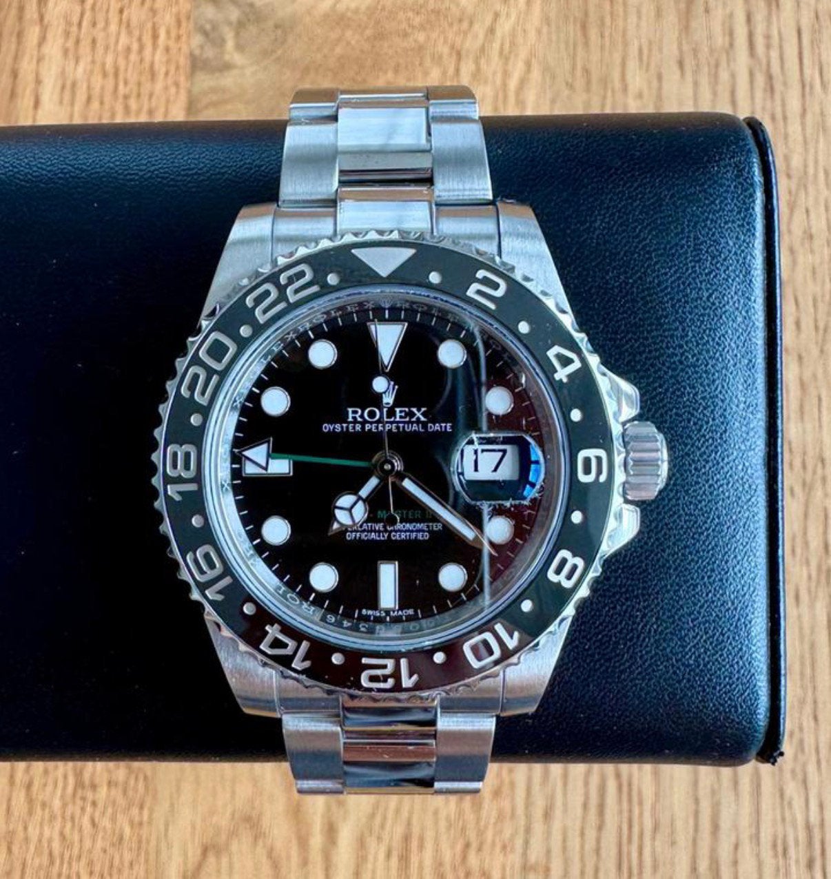 Rolex Gmt Master 2 / 2016 / full set / boite papier, Bijoux, Sacs & Beauté, Enlèvement, Comme neuf, Rolex
