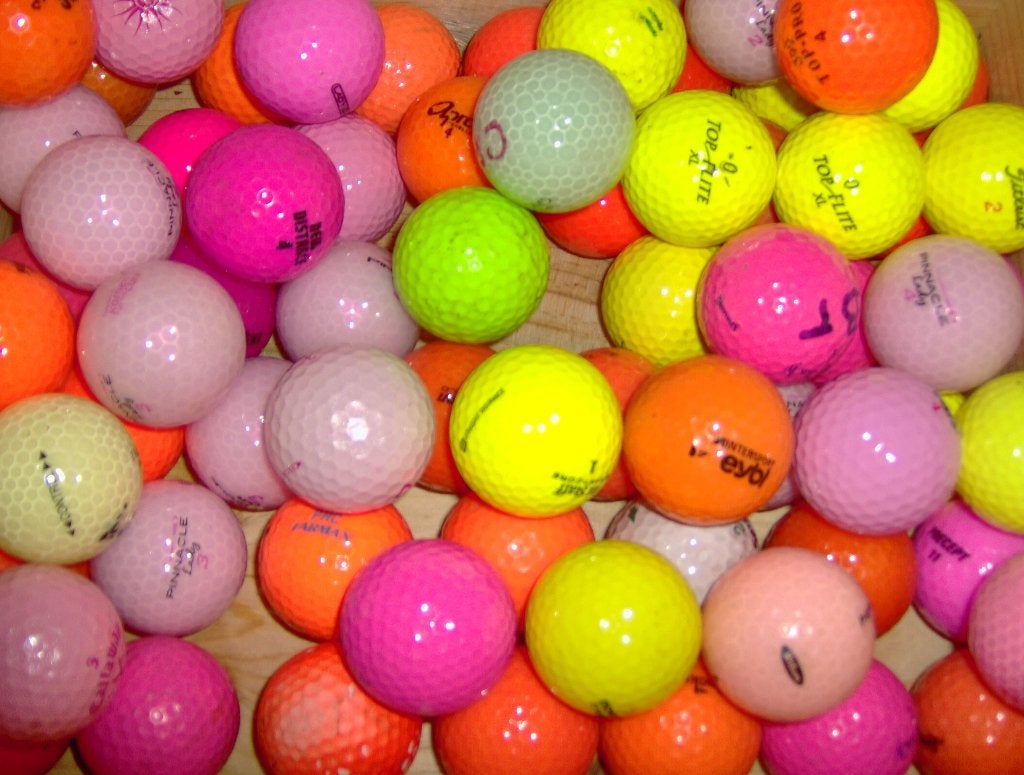 30 gekleurde golfballen, Ophalen, Zo goed als nieuw