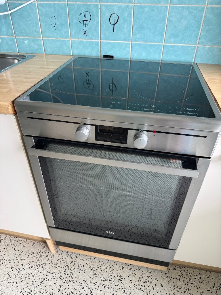 AEG 2-in-1 inductiekookplaat, oven en kookplaat, Ophalen, Oven, AEG, Zo goed als nieuw