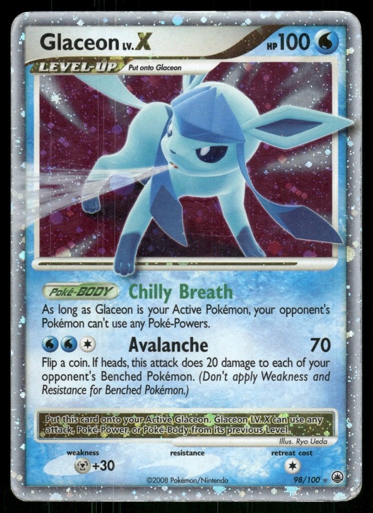 Glaceon LV.X 98/100 - Majestic Dawn, Hobby en Vrije tijd, Verzenden, Gebruikt