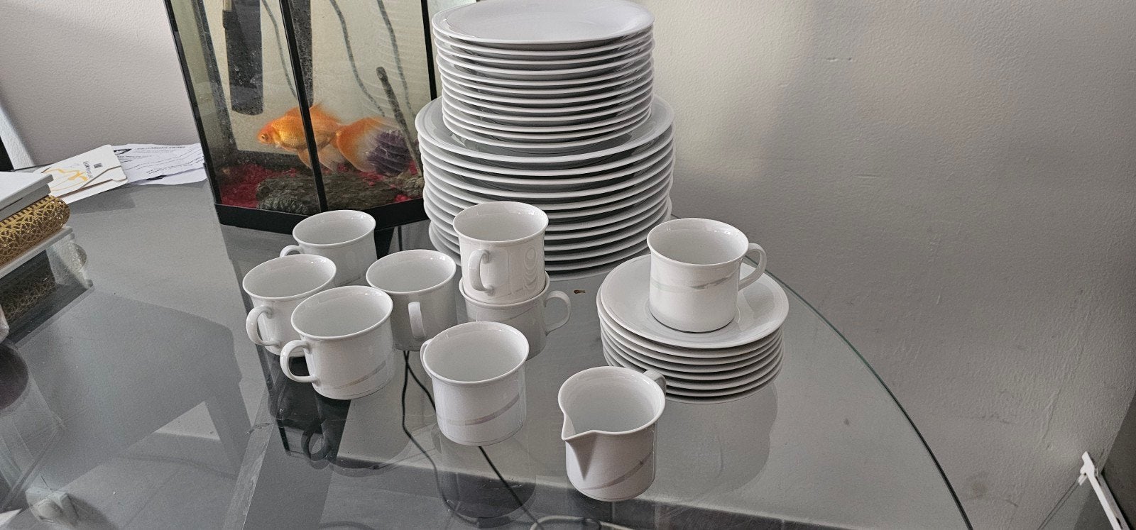 Belle vaisselle au design suédois : Rörstrand 'Clair de Lune, Enlèvement ou Envoi, Porcelaine, Vintage