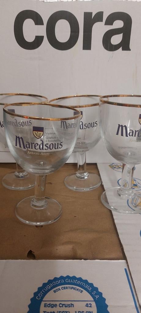 4 Galopin Maredsous-glazen, Verzamelen, Ophalen of Verzenden