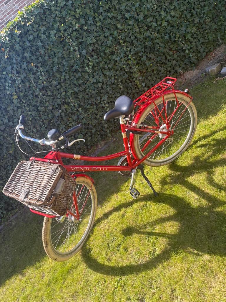 Rode damesfiets, Fietsen en Brommers, Gebruikt, Versnellingen, Schijfrem, Ophalen