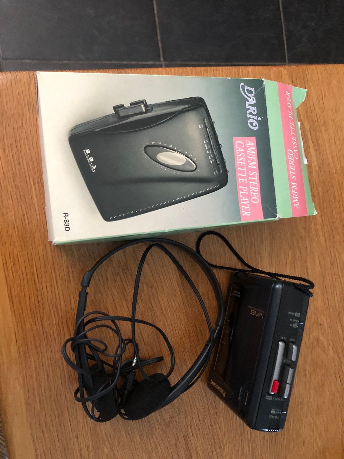 Oud casettespelertje met koptelefoon panasonic, Audio, Tv en Foto, Walkmans, Discmans en Minidiscspelers, Ophalen