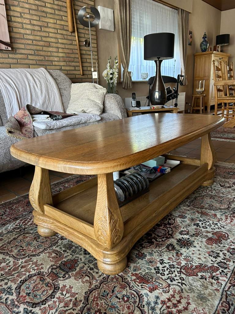 Massief houten salontafel, Huis en Inrichting, Ophalen, Zo goed als nieuw