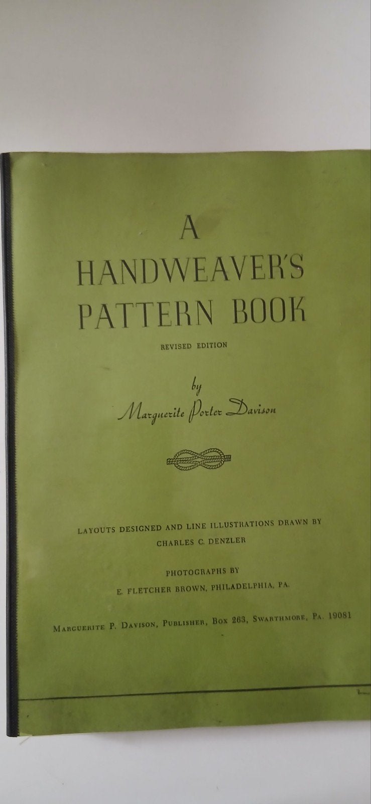 A Handweavers pattern book, Marguerite Porter Davison., 20e eeuw of later, Ophalen of Verzenden, Zo goed als nieuw, Marguerite Porter Davison