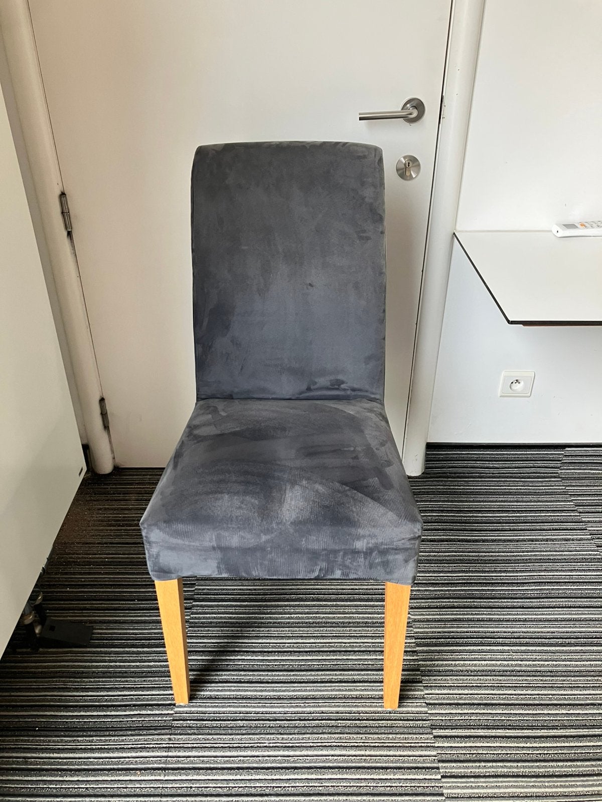 8 stoelen blauw, Huis en Inrichting, Stoelen, Ophalen, Gebruikt, Blauw, Stof