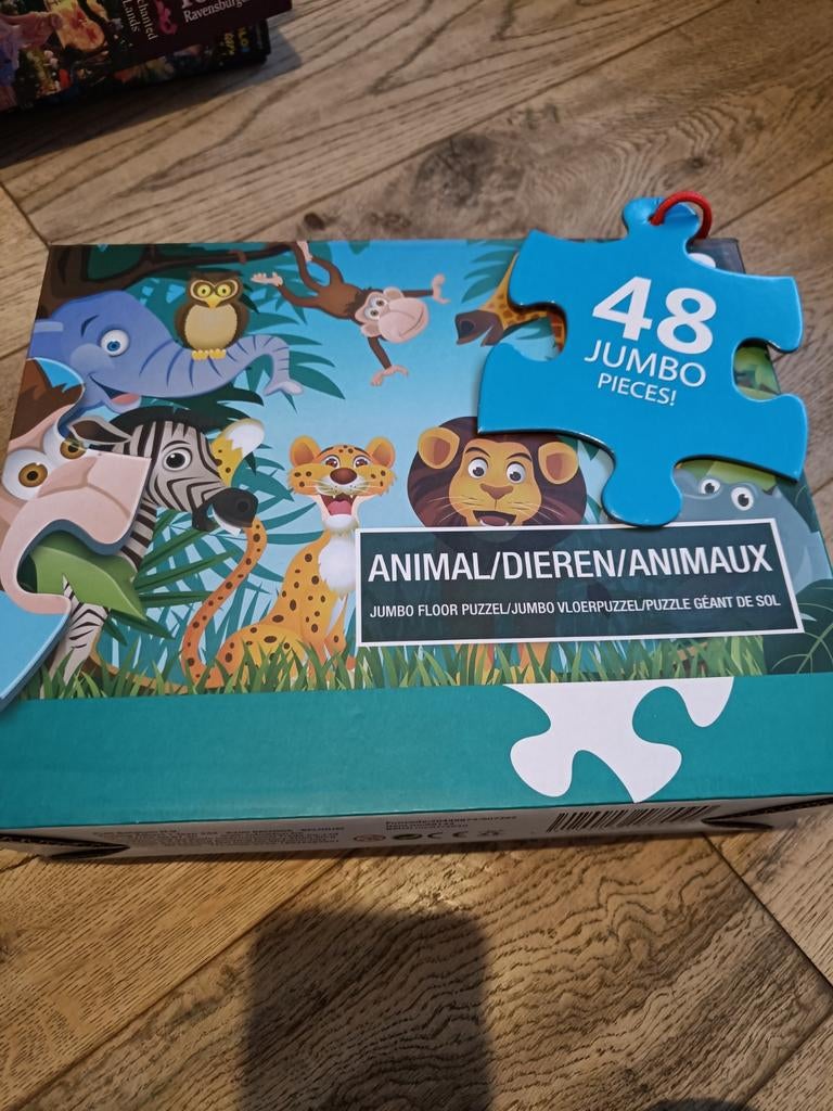 Jumbo puzzel 48 stukjes - jungle dieren, Enlèvement