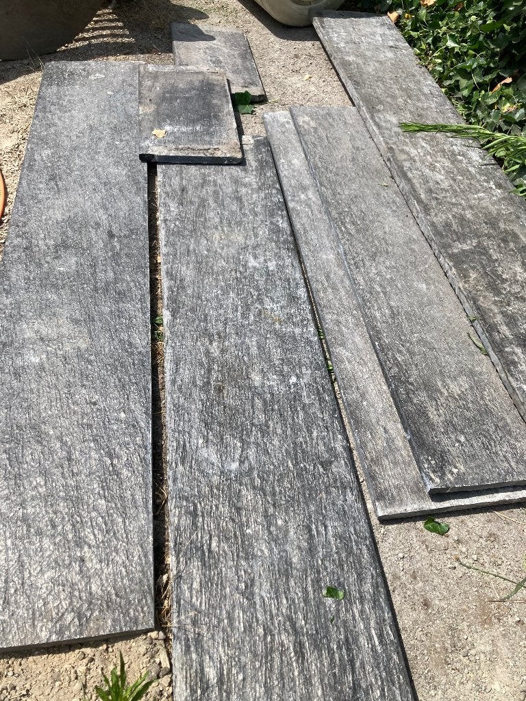 Blauwe steen vensterbank relief, Ophalen, Gebruikt, 100 tot 150 cm, Hardsteen
