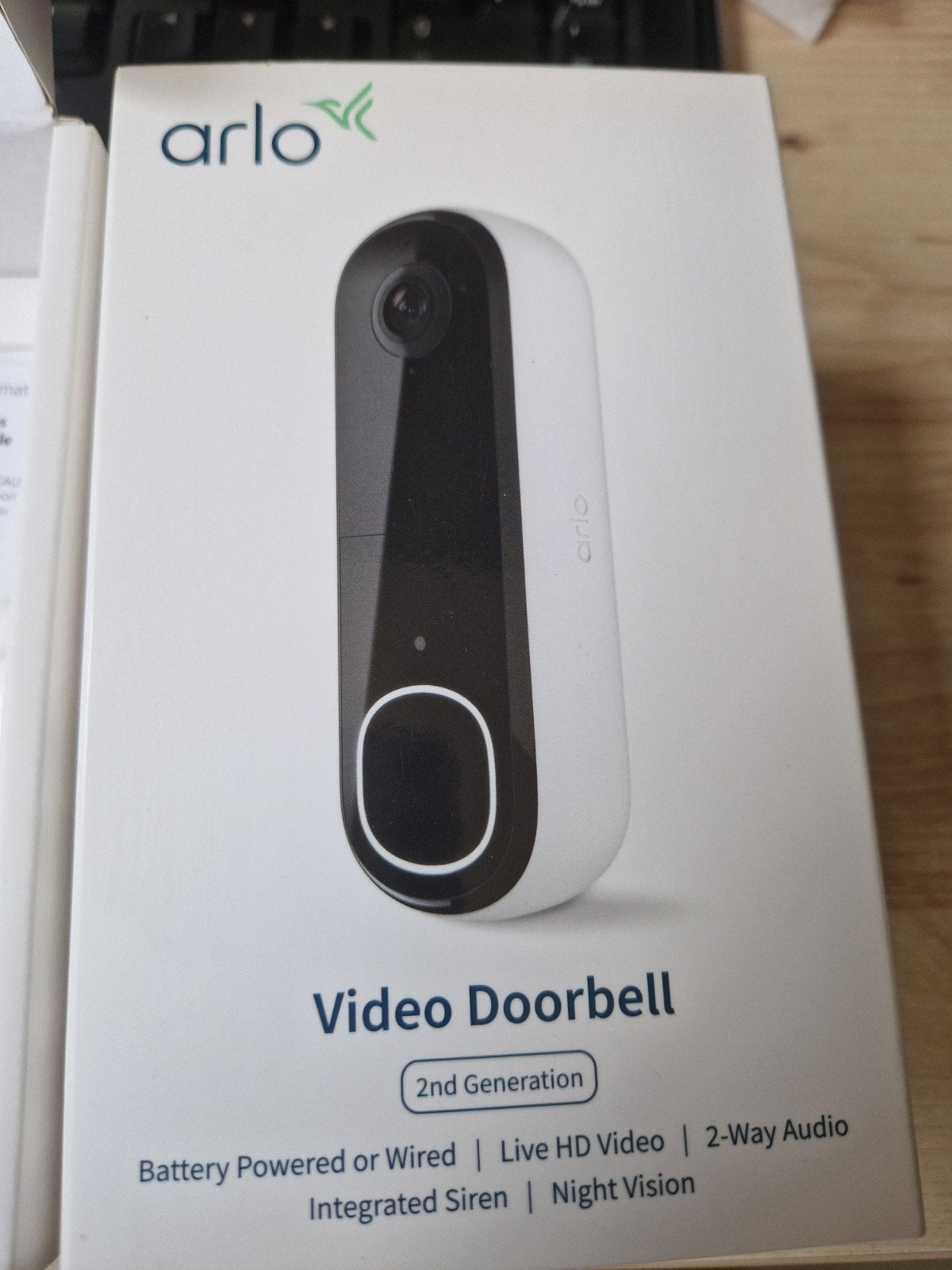 Arlo video deurbel 2e generatie, Huis en Inrichting, Deurbellen, Ophalen, Bewegingsdetectiesensor, Zo goed als nieuw, Draadloos