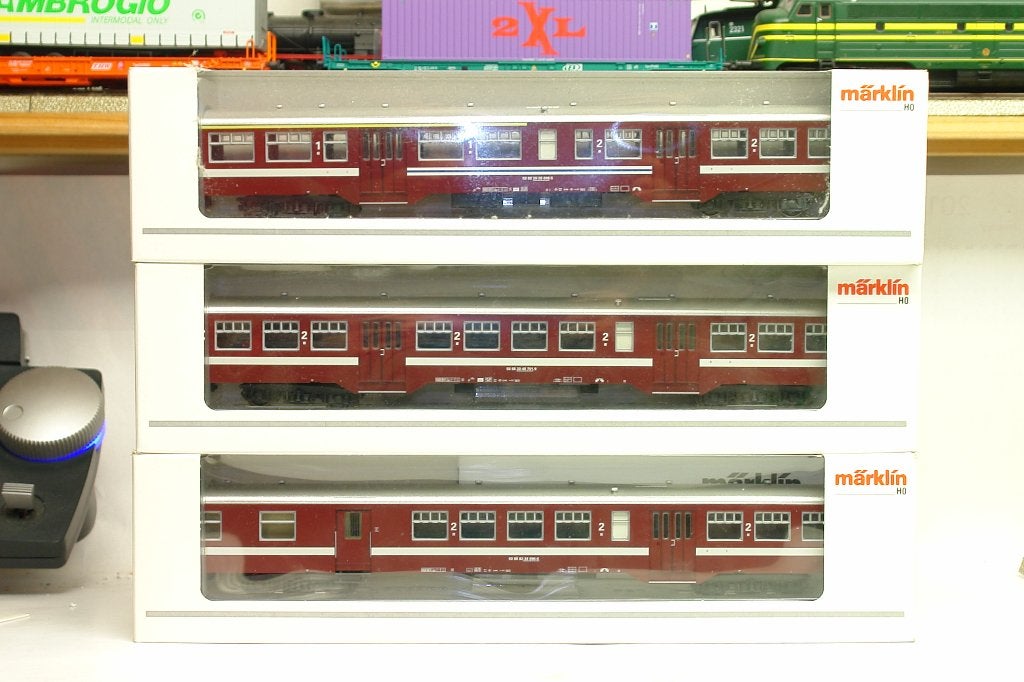 MARKLIN 3 VOITURES M2 BORDEAUX UIC SNCB NMBS, Enlèvement ou Envoi, Wagon, Comme neuf, Courant continu ou Courant alternatif