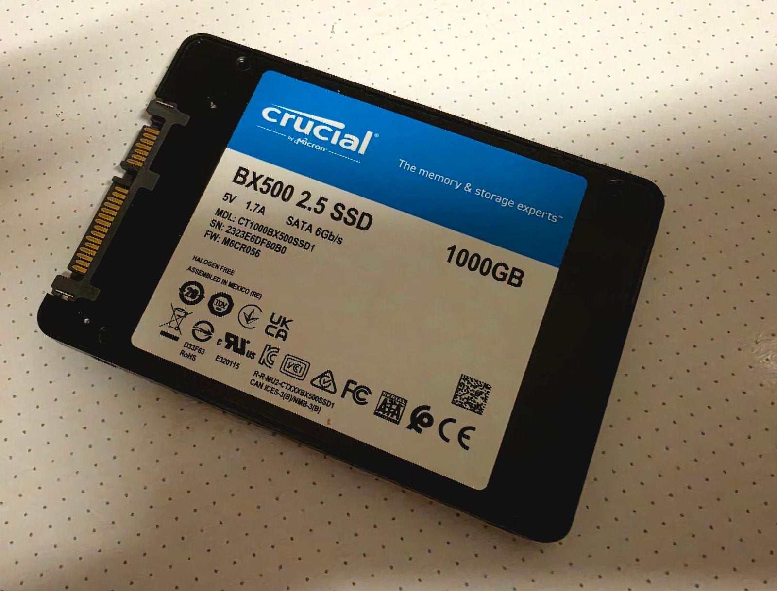 SSD Crucial 1To, Computers en Software, Harde schijven, NAS, SSD