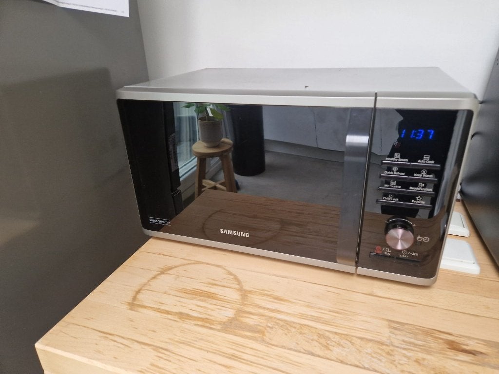 Samsung magnetron MS23K3555ES met Glass Steamer, Enlèvement, Utilisé, 45 à 60 cm, Micro-ondes