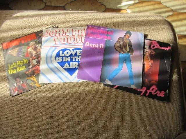 lot 4x Vynils 45t Disco, Enlèvement ou Envoi, Utilisé, R&B et Soul