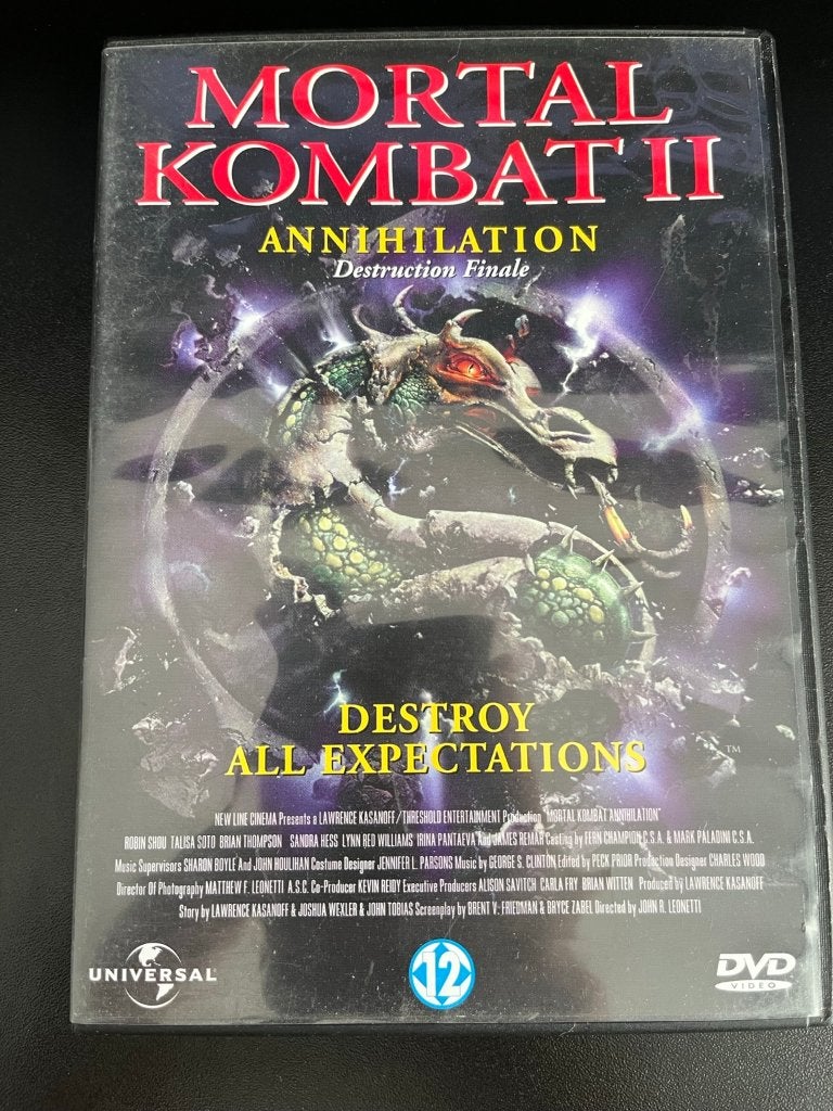 Mortal Kombat II Annihilation - DVD - NL/FR ondertiteling, Gebruikt, Inclusief doosje, Ophalen of Verzenden, Nederlands