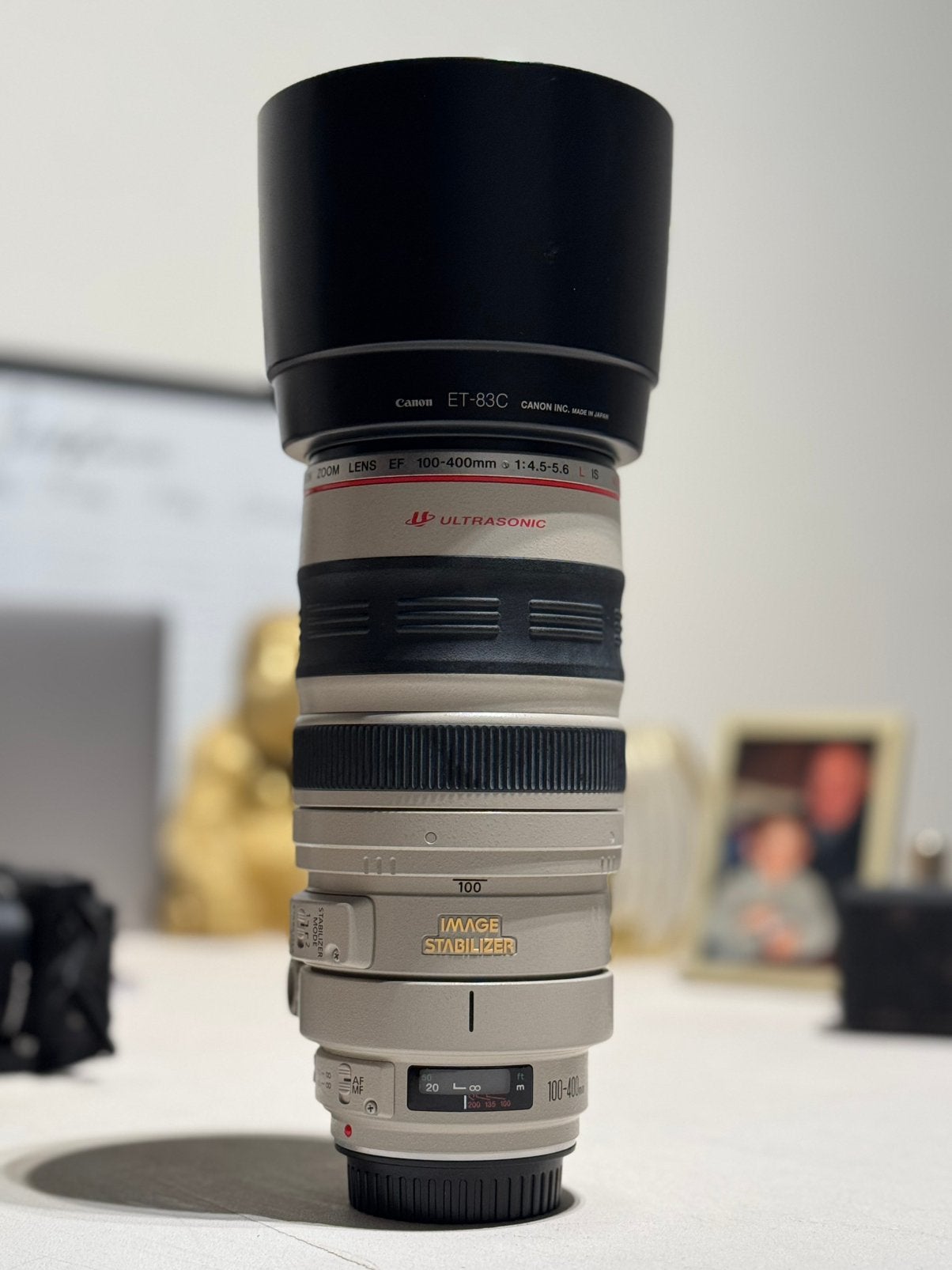 Canon EF 100-400mm f/4.5-5.6 L IS USM, Audio, Tv en Foto, Canon, Zonnekap, Canon EF, Telelens