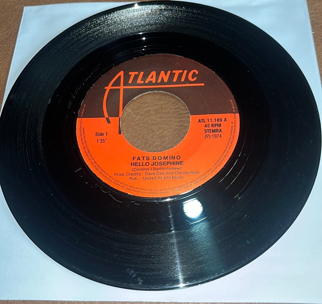 Fats Domino ‎– Hello Josephine / Blueberry Hill - 7” vinyl s, Enlèvement ou Envoi, Utilisé