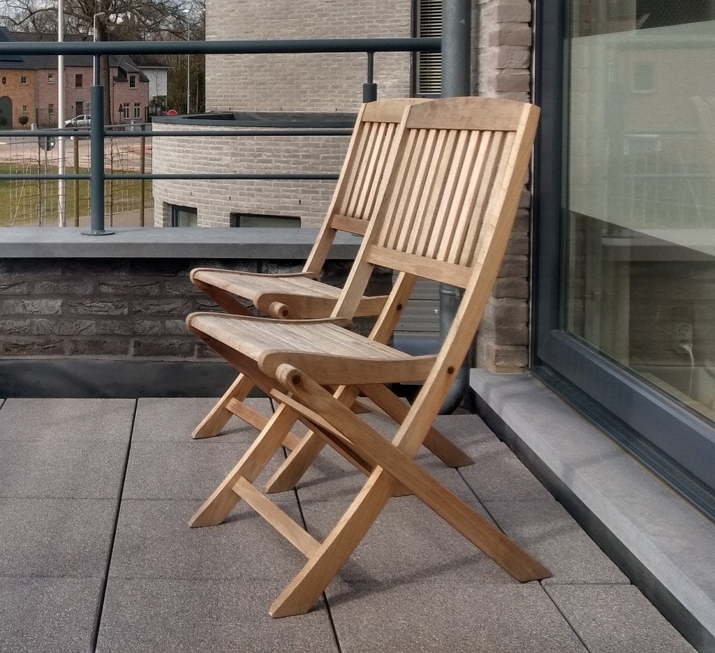 Klapstoelen van teak, Ophalen, Gebruikt, Teakhout, Inklapbaar