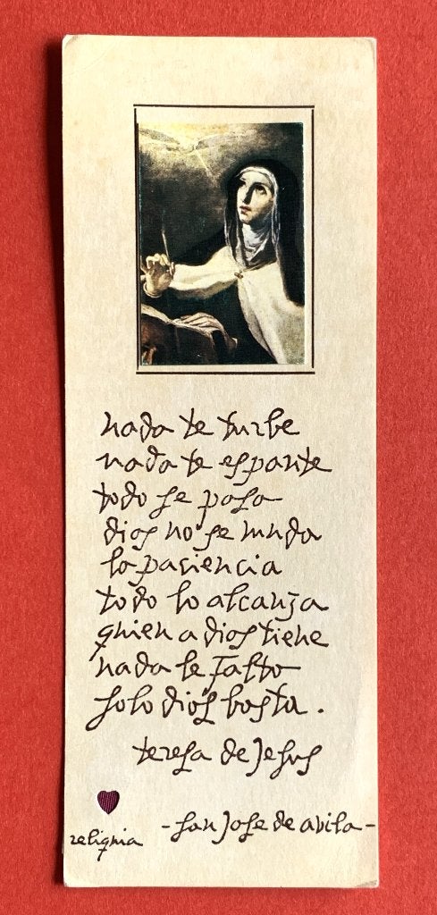 Relikwie Reliek Theresia van Avila  Relique, Verzamelen, Religie, Ophalen of Verzenden, Gebruikt, Kaart of Prent, Christendom | Katholiek