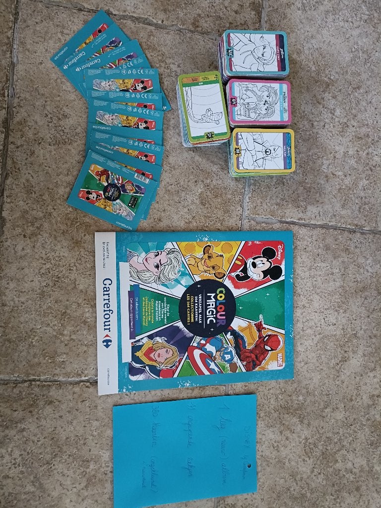 Disney en Marvel Color Magic (Carrefour 2022), Verzamelen, Ophalen, Zo goed als nieuw, Plaatje of Poster